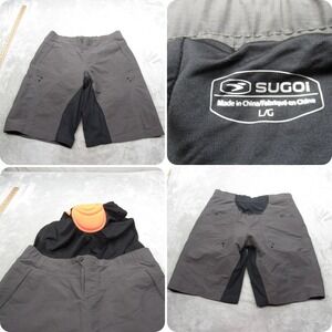 Sugoi Shorts Mens Large Gray‎ Mountain Bike Padded Heavyweight Water Resistant